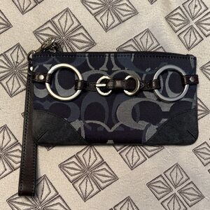 Coach Navy Wristlet